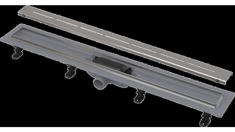 Dus de dus Simple 95 cm, cu janta din otel inoxidabil, cu gratar, covor din otel inoxidabil 950 mm