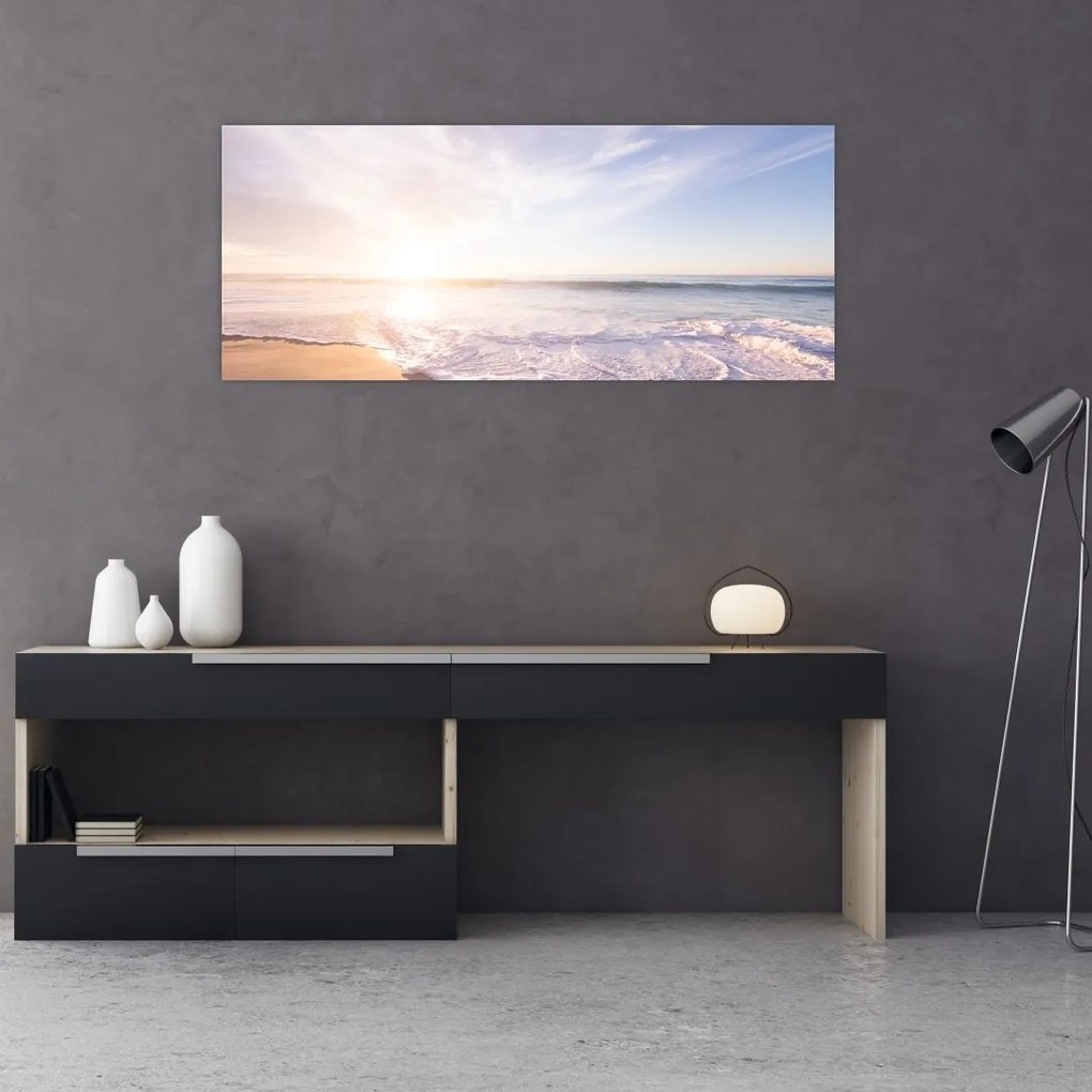 Tablou cu plaja cu nisip (120x50 cm)