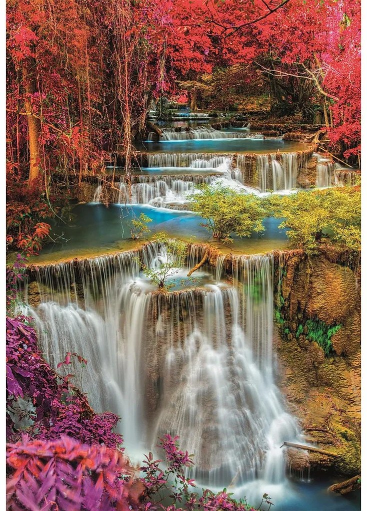 Colorat Thai Falls Puzzle cu cascade 1000 piese Clementoni