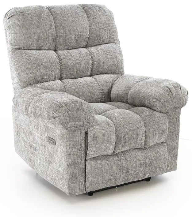Fotoliu recliner Amore stofa gri H100 cm