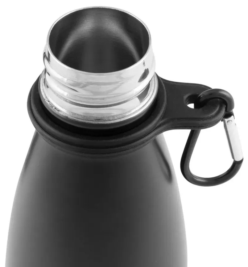 Sticlă de apă Altom din oțel inoxidabil cucarabină 350 ml , negru