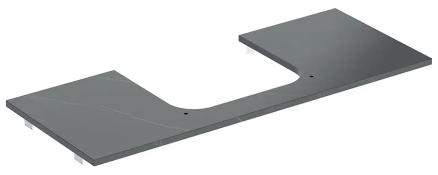 Blat pentru lavoar Geberit One cu decupaj central tip marmura neagra 120 cm