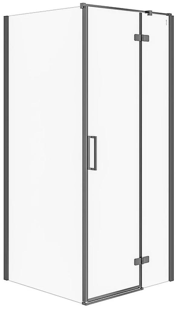 Cersanit Jota cabină de duș 90x90 cm pătrat negru mat/sticlă transparentă S160-004