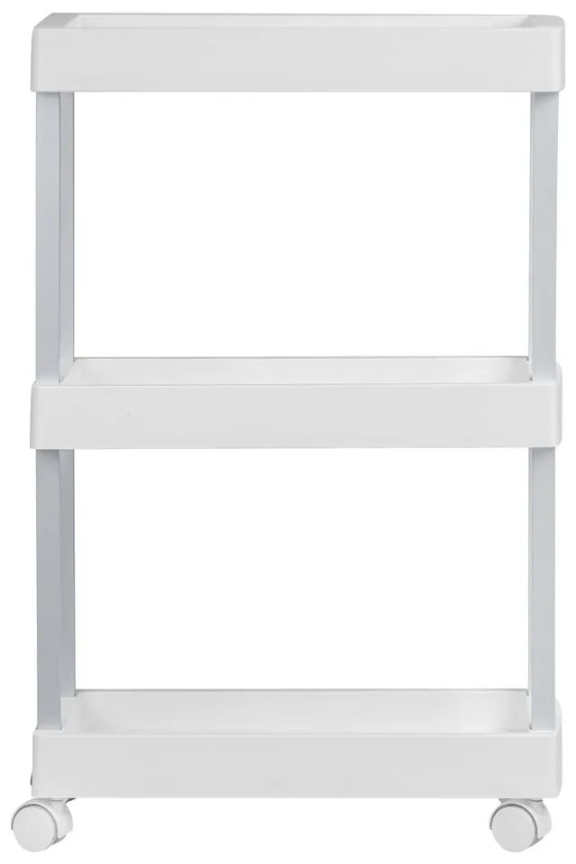 Etajeră pe roți albă din plastic 45x80 cm Mino – Wenko