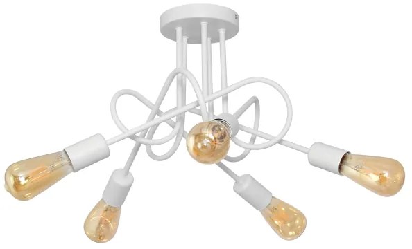 Lustră aplicată pentru copii OXFORD 5xE27/15W/230V alb