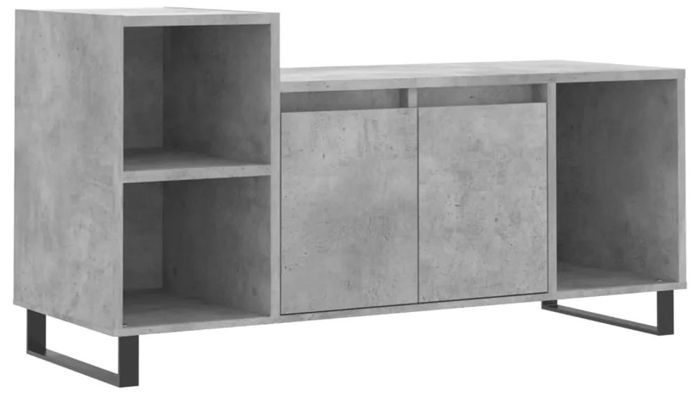 831328 vidaXL Comodă TV, gri beton, 100x35x55 cm, lemn prelucrat