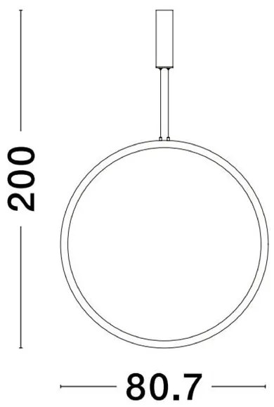 Pendul LED dimabil design modern Change auriu 80,7cm