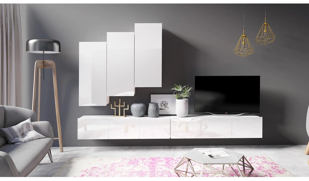 Mobilier living Calabria C20 (Alb) (fără iluminat). 1051672