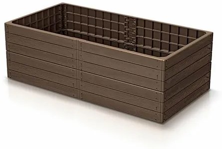 Strat înălțat de grădină BASE WOODY culoare cărămiziu rustic, 149,2 x 25 x 75,6 cm