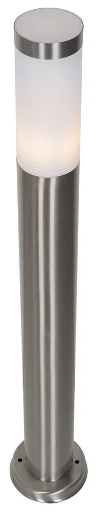 Lampă de stâlp exterioară modernă din oțel cu opalin 80 cm IP44 - Rox