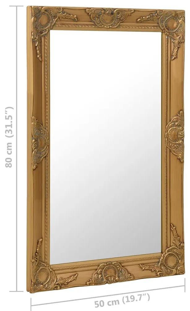 Oglinda de perete in stil baroc, auriu, 50 x 80 cm 1, Auriu, 50 x 80 cm