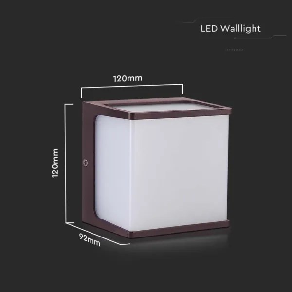 Aplică LED de exterior LED/8W/230V IP65 3000K maro