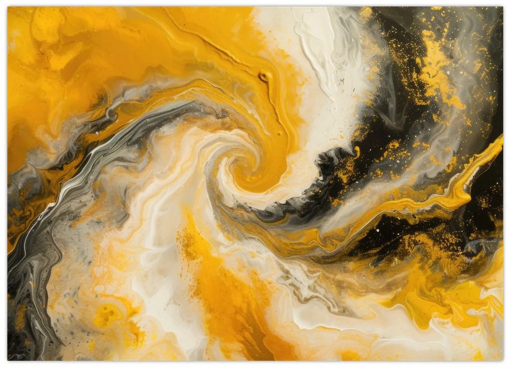 Tablou pe sticlă - Abstractizare în spirală (70x50 cm)