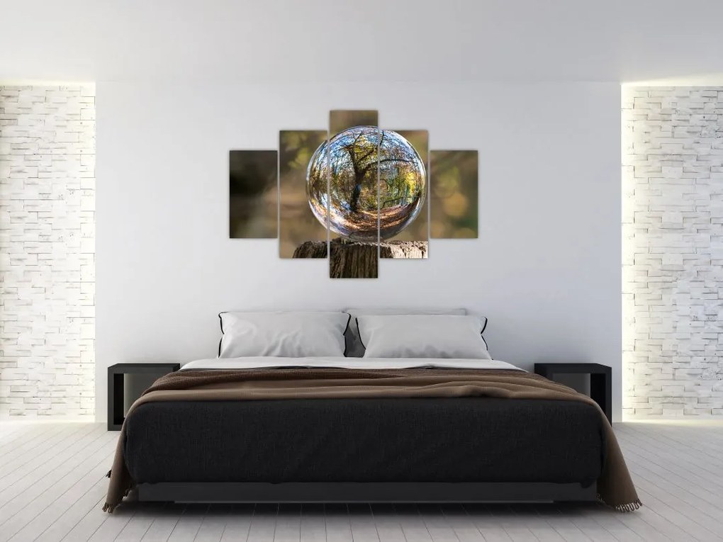 Tablou - Reflecție intr-o sferă transparentă (150x105 cm)