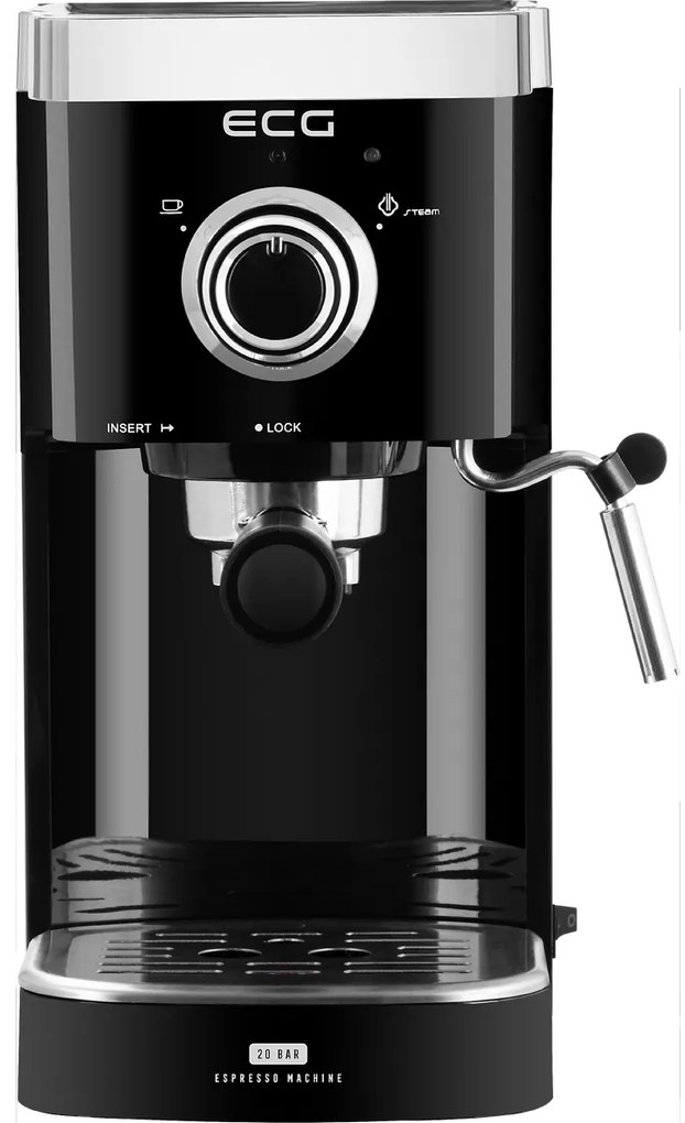 Espressor manual ECG ESP 20301 Black,1,25 l, negru