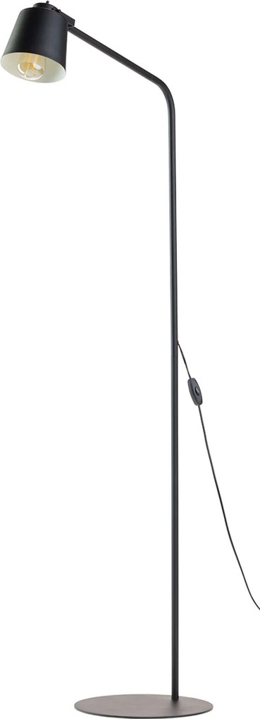 Lampadar Veronique, 150x47x15 cm, metal, alb/ negru