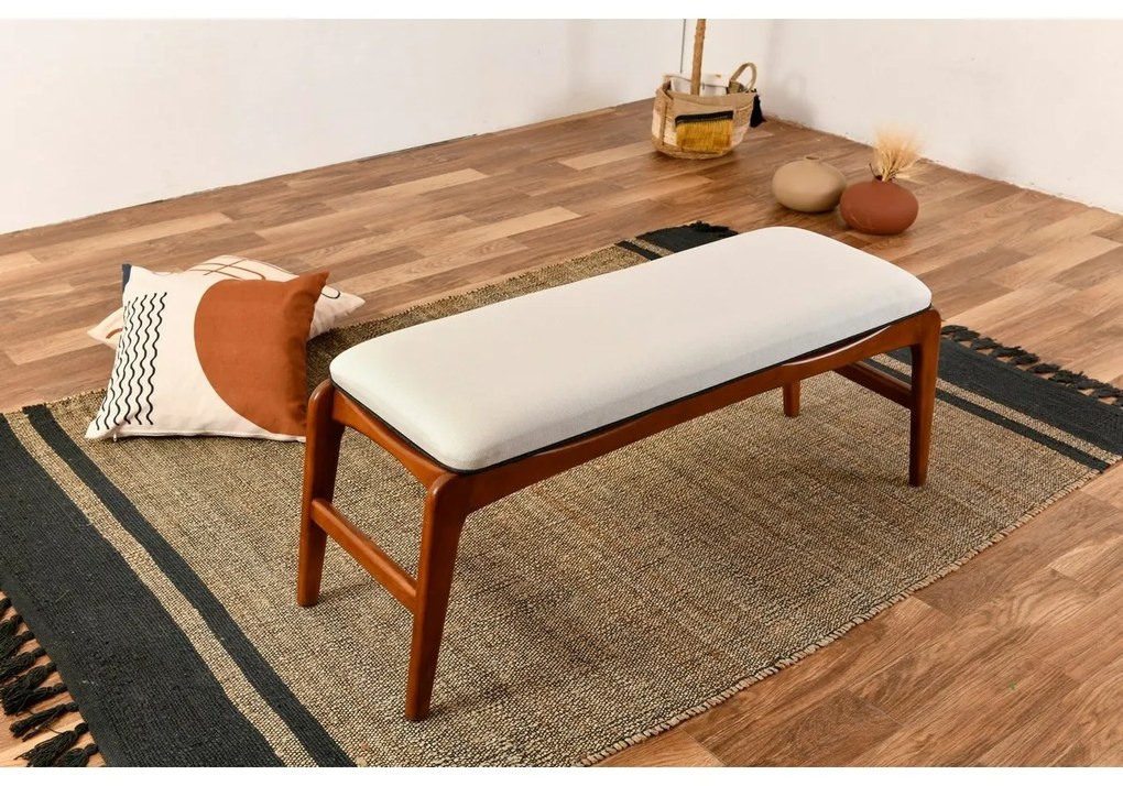 Bancă Touch Cream and Walnut