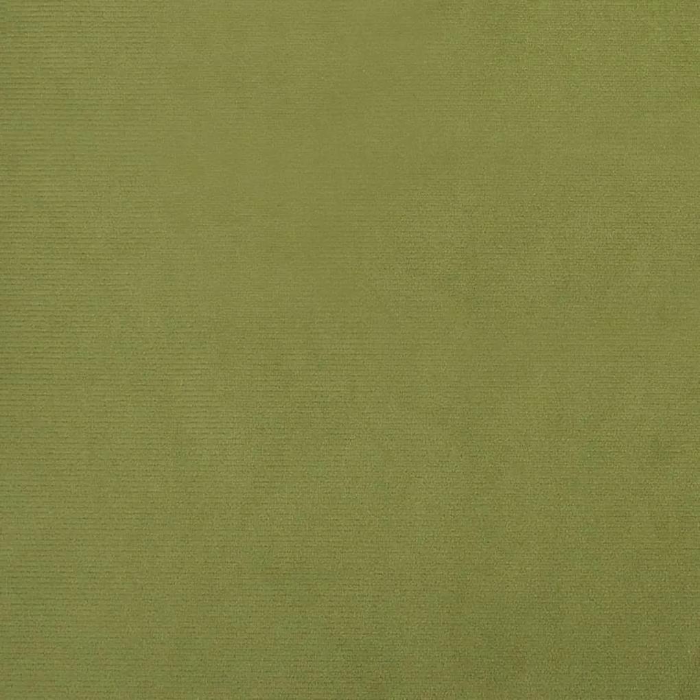 Scaun de relaxare cu taburet, verde deschis, catifea Lysegronn