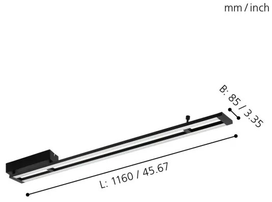 Eglo 98491 - Plafonieră LED dimabilă AMONTILLADO LED/27W/230V