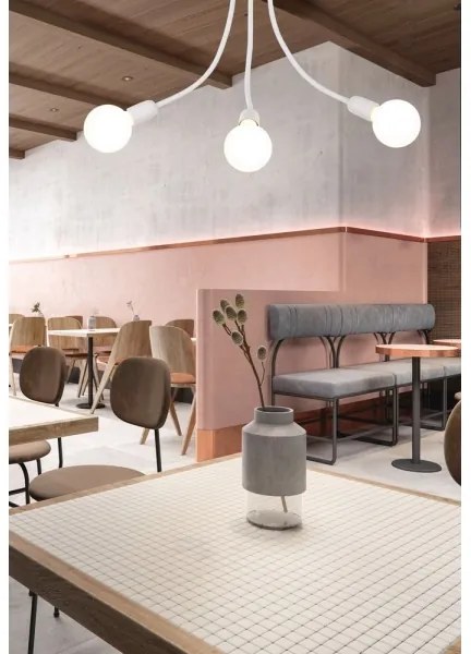 Top Light Galileo 3 B - Lustră pe tijă 3xE27/40W/230V alb