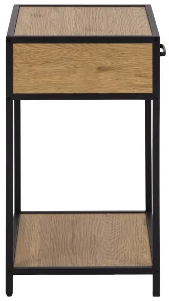 Noptieră SARON stejar/negru