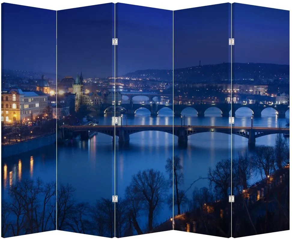 Paravan - Podurile din Praga (210x170 cm)
