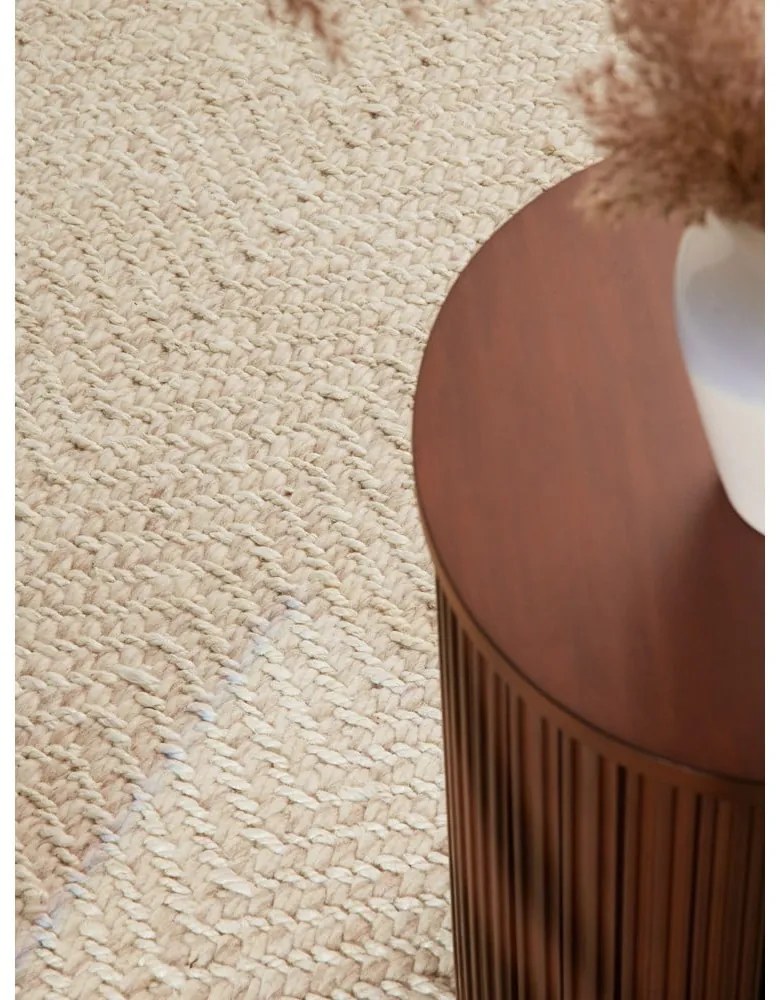 Covor crem-fildeș țesut manual din amestesc de lână 160x230 cm Majoli – Elle Decoration