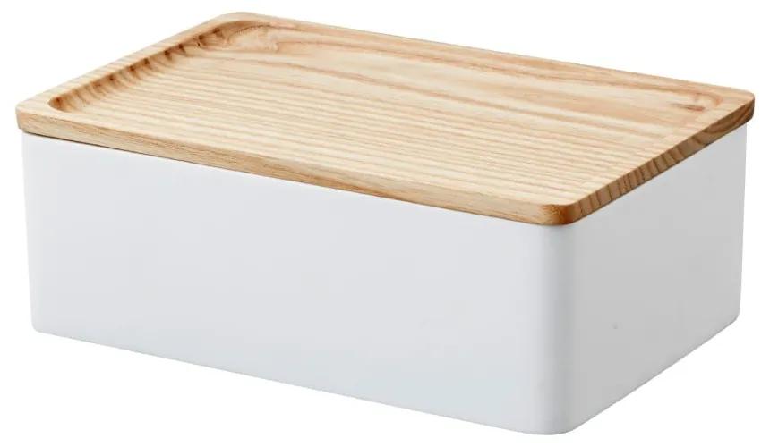 Cutie de depozitare albă cu capac 18.5x12.5x7 cm Rin – YAMAZAKI