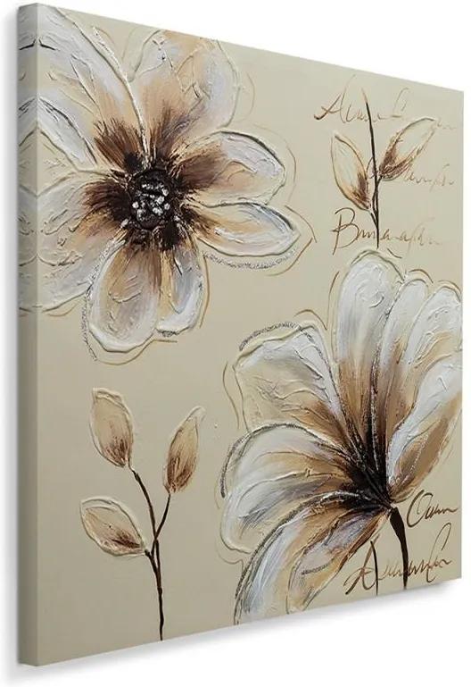 CARO Tablou pe pânză - Flowers 6 100x100 cm