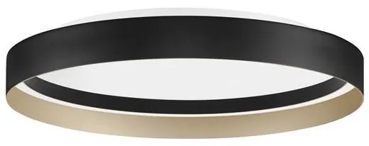 Plafoniera circulara aluminiu negru/auriu LED CCT LUMIA 60cm