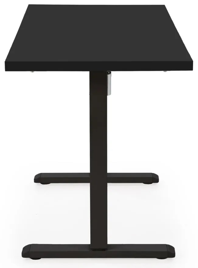 Masa de birou cu functie de reglare a inaltimii B54 negru/negru L120 cm