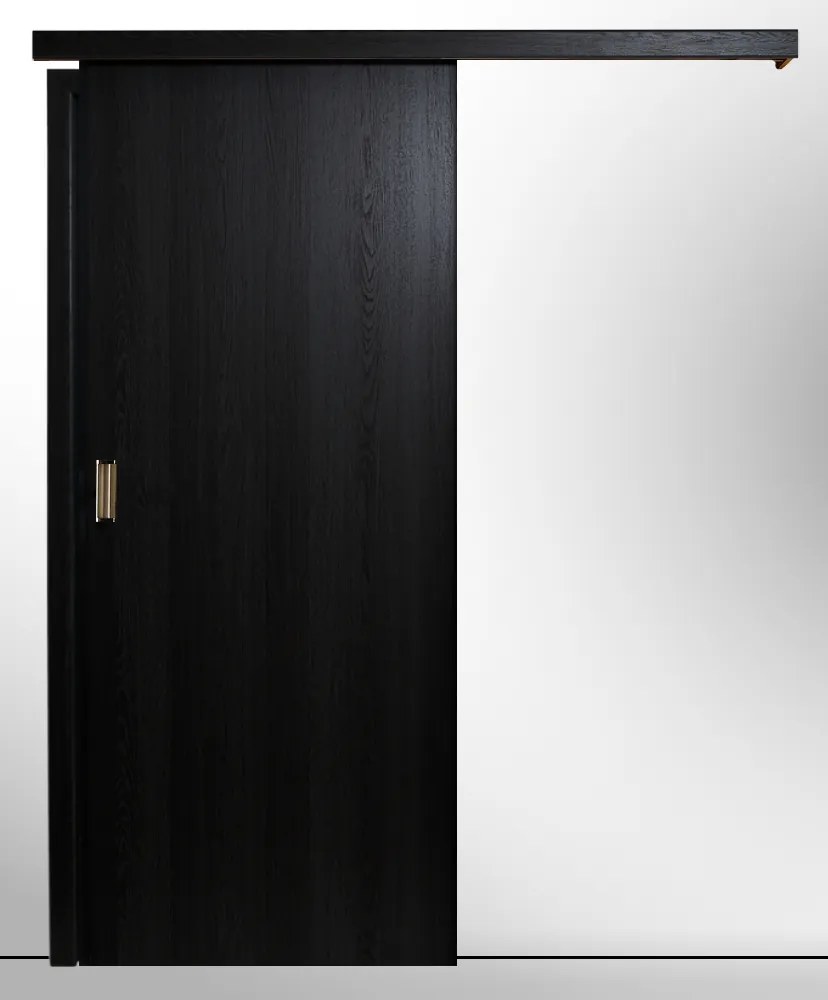 Usa glisanta HDF aplicata pe perete - Colectia Basic Toc reglabil de bordare 160-250 mm, Nuc, Folie Decor, 2010 mm, 620 - 700 mm
