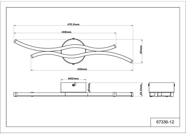 Plafonieră LED Globo 67336-12 BOYD LED/12W/230V 3000K