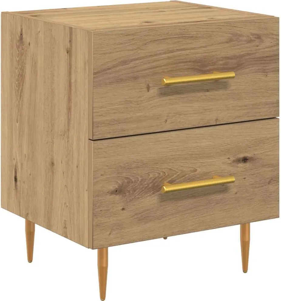 vidaXL Dulap de noapte cu sertar Stejar Artizanal 40 x 35 x 47,5 cm