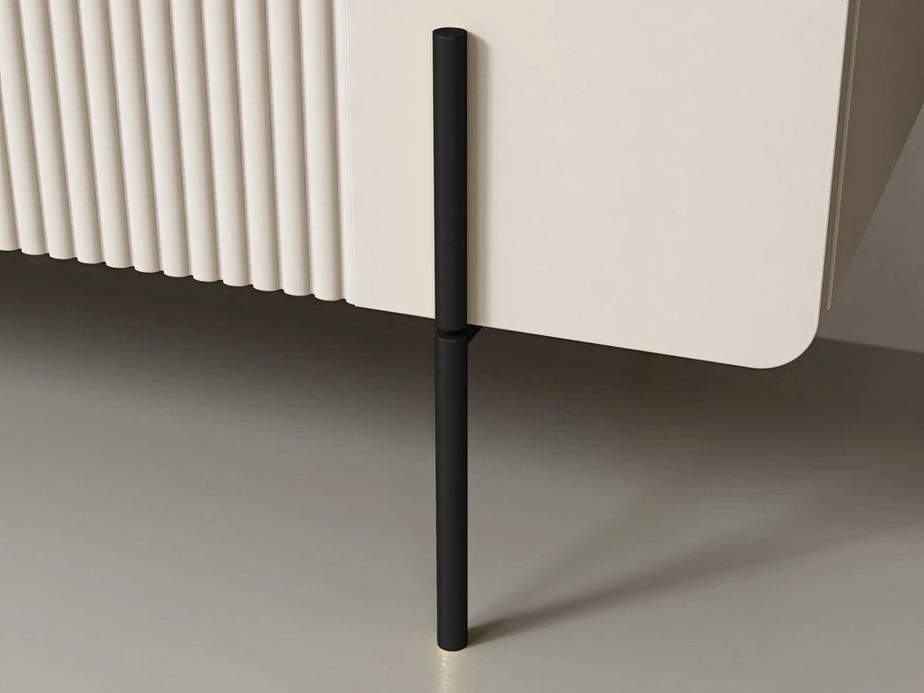 Măsuță de cafea Malmi 100 cm cu sertare - casmir / picioare negre