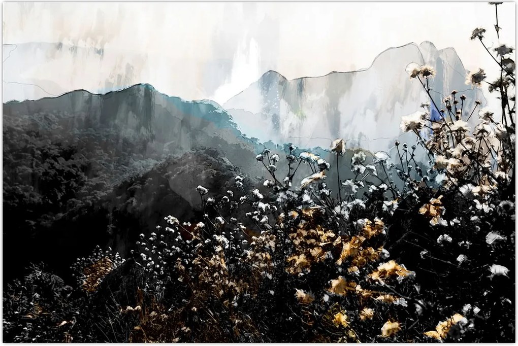 Tablou - Ilustrație de flori sălbatice (90x60 cm)