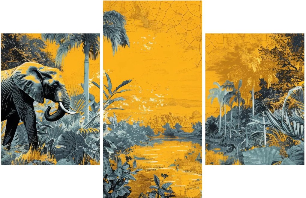 Tablou - Elefant în natură (90x60 cm)