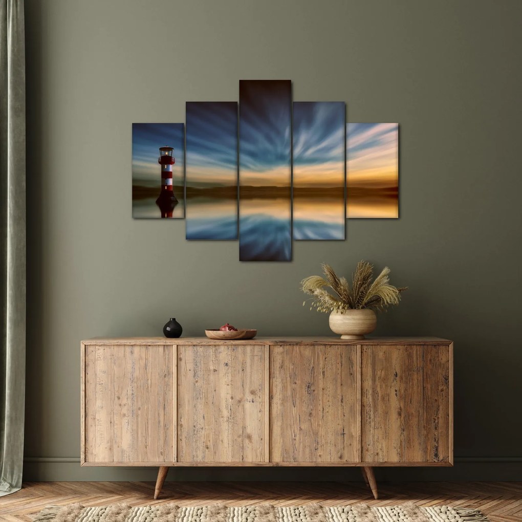 Tablou cu farul în mare (150x105 cm)