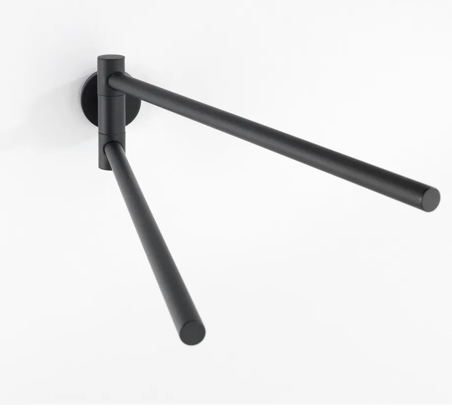 Suport pentru prosoape negru mat de montat pe perete din oțel inoxidabil Bosio – Wenko