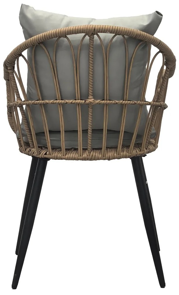 Autronic Scaun de gradina, metal, polyrattan, natural , AZ-F1406 NAT