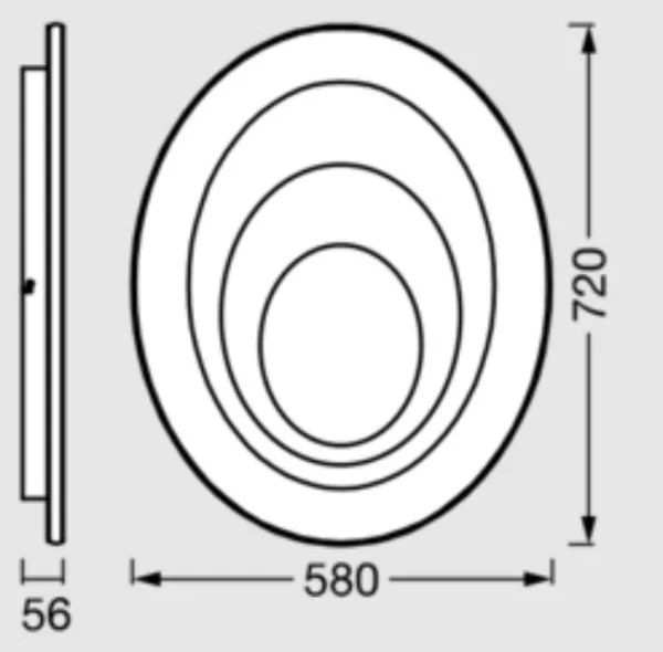 Osram - Plafonieră LED ORBIS SPIRAL LED/63W/230V albă
