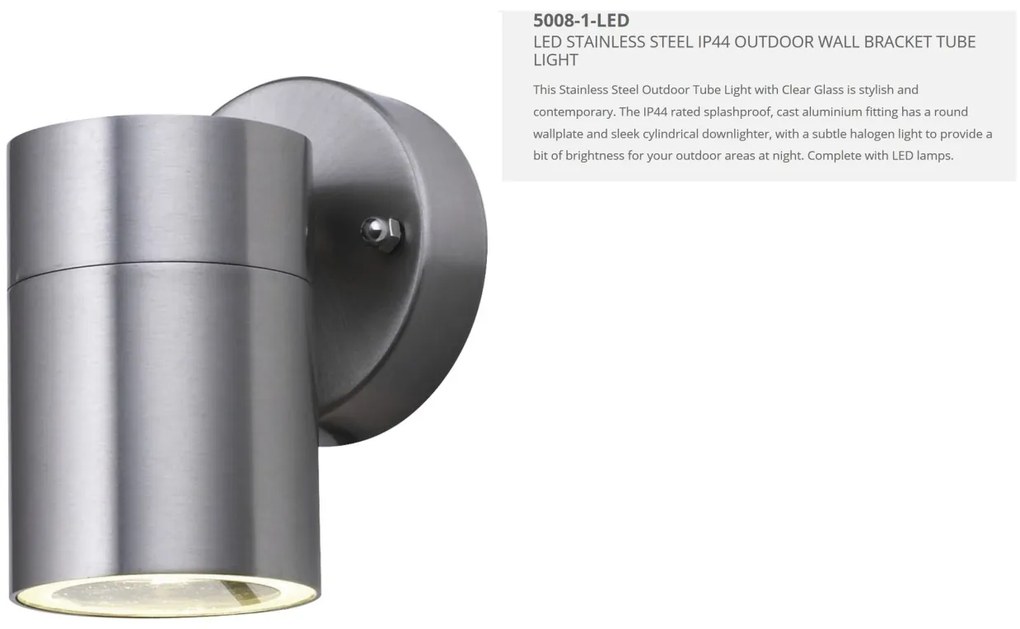 Aplica perete exterior IP44 Down 5008-1-LED SRT