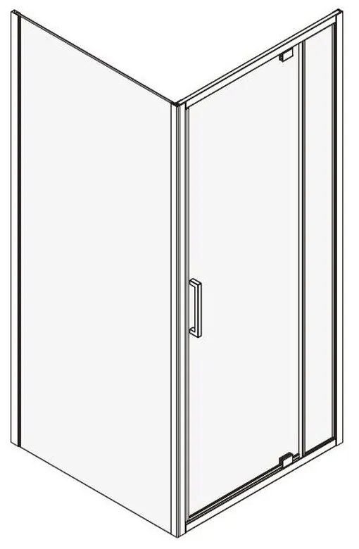 Cabina dus patrata culoare crom 80x80 cm, Mediterraneo, Andina 800x800 mm