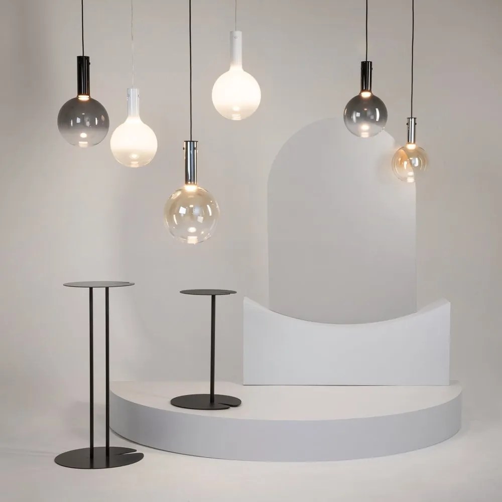 Lustra/Pendul LED design decorativ Nebula 20cm alb