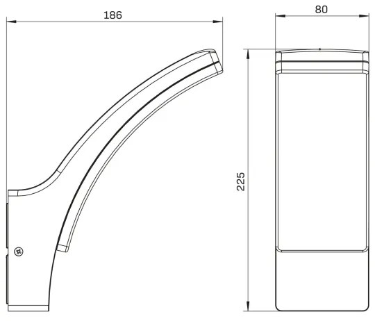 Aplică LED de exterior AMY LED/12W/230V IP44 negru