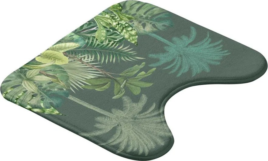 Covoraș de baie verde pentru WC din material textil 45x45 cm Vagabonde – douceur d'intérieur