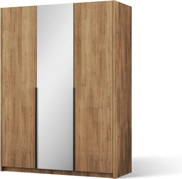 Dulap Alera III Hinged – cu oglindă – 148x58x204 cm – Stejar Artisan – Alera III Hinged Dulap – Varianta 2