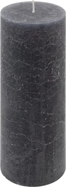 Set de lumânări rustice, 20 cm, Ø 7,5 cm, antracit, 2 buc