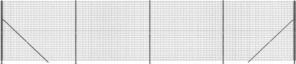 vidaXL Gard plasă de sârmă cu bordură, antracit, 1,8x10 m