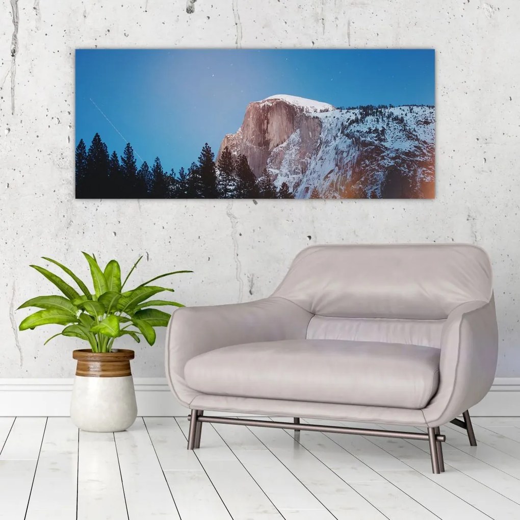 Tablou - Crestele munților noaptea (120x50 cm)